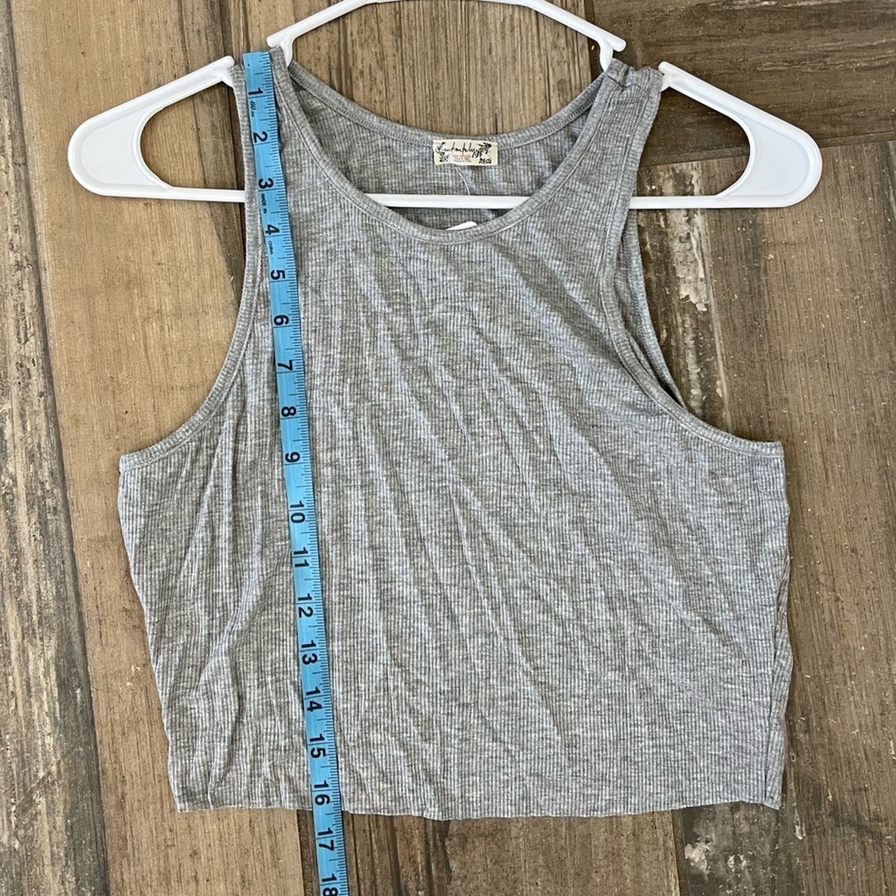 Free People High-Neck Ribbed Crop size large - Picture 8 of 9